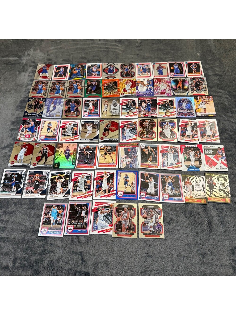 65 Card LA Clippers Lot Kawhi Leonard Paul George Prizm Mosaic NBA Rookies Stars